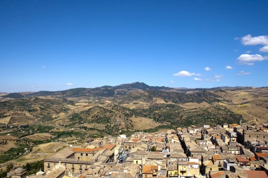 View of Leonforte, Sicily - Italy