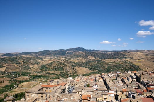 View of Leonforte, Sicily - Italy