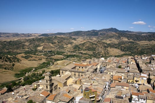 View of Leonforte, Sicily - Italy