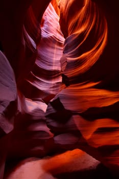 Amazing scenery of a slot canyon in the southwestern United States.