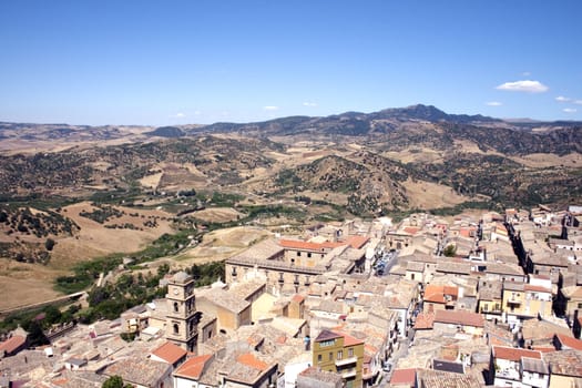 View of Leonforte, Sicily - Italy