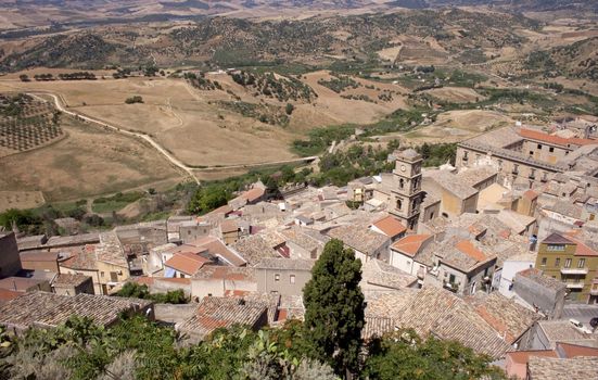 View of Leonforte, Sicily - Italy
