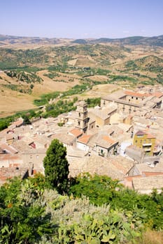 View of Leonforte, Sicily - Italy