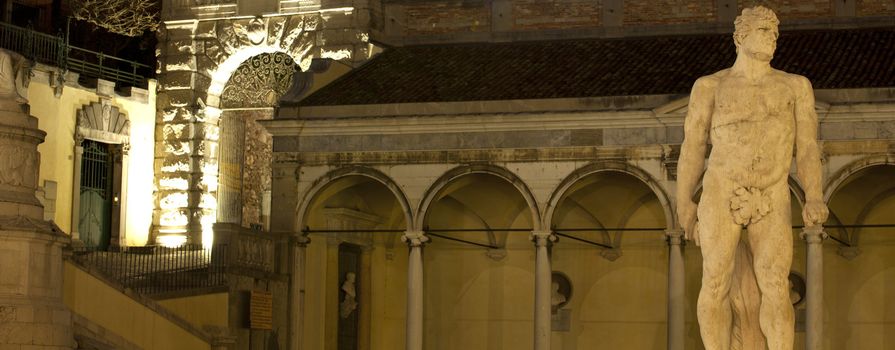 Ercole statue in Piazza Libertà, Udine - Italy