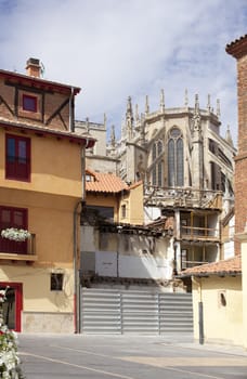 View of Leon Cathedral, Spain