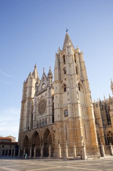 View of Leon Cathedral, Spain
