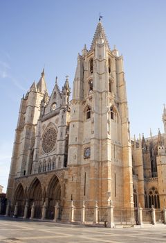 View of Leon Cathedral, Spain