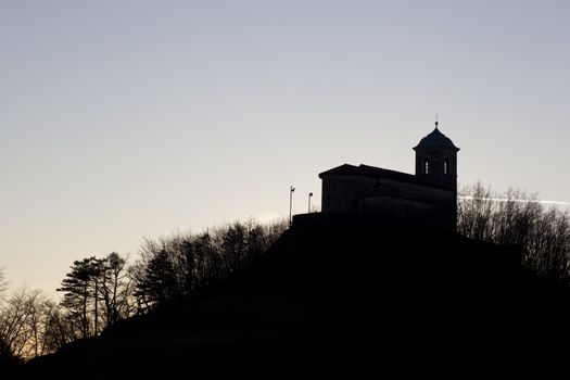 View of Saint Mary of the snows church in Slovenia