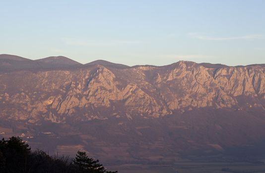 View of Slovenian mountain, Vipava valley