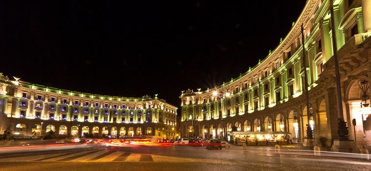 Piazza della Repubblica in Rome, at the summit of the Viminal Hill