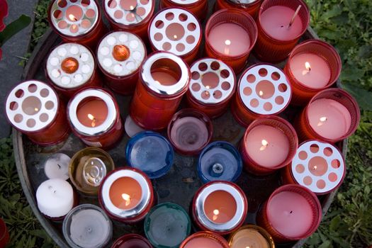 Funeral candles, All saint in Milan - Italy