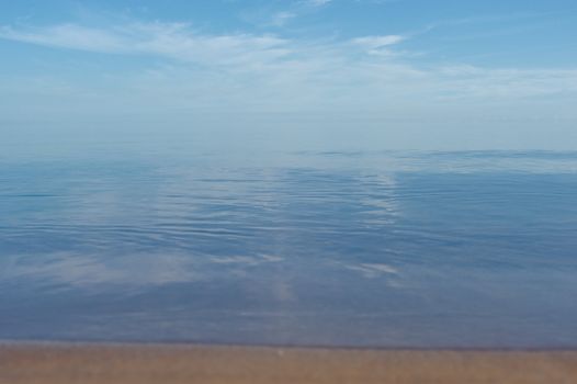 A quiet morning. Fusion of sky and sea