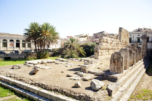Apollo temple in Ortigia, Syracuse - Italy