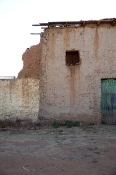 Old door of a poor house