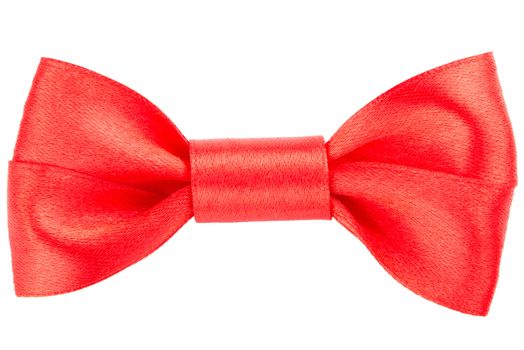 Red bow isolated on a white background