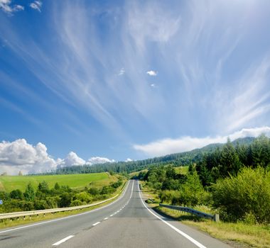 road in mountain. Ukranian Carpathians