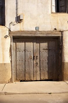 Old door of a poor house