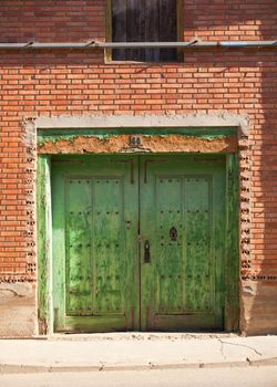 Old door of a poor house