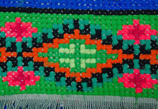 embroidered good by cross-stitch pattern. ukrainian ethnic ornament