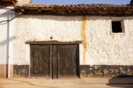 Old door of a poor house