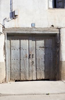 Old door of a poor house