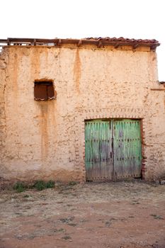 Old door of a poor house