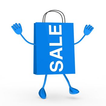 Blue sale percent bag wave and jump