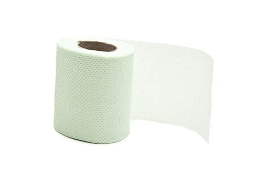 Simple toilet paper on white background