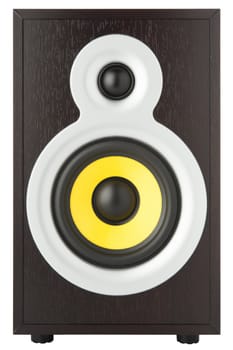 isolated modern audio speaker on a white background