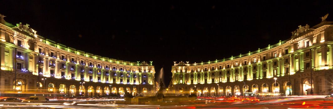 Piazza della Repubblica in Rome, at the summit of the Viminal Hill