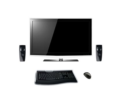 Modern acoustic systems with lcd panel