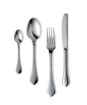 Fork spoon and knife isolated