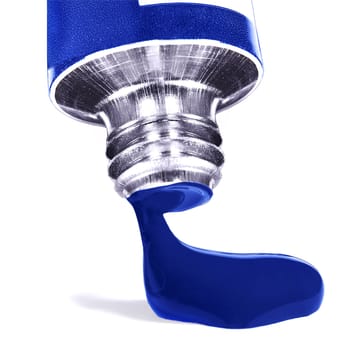 blue paint tube