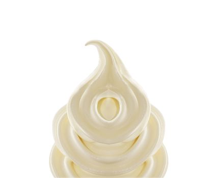 soft ice cream on white background