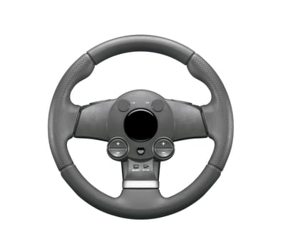 Steering wheel isolated