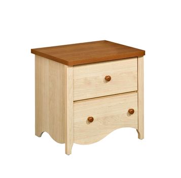 Wooden nightstand isolated on a white