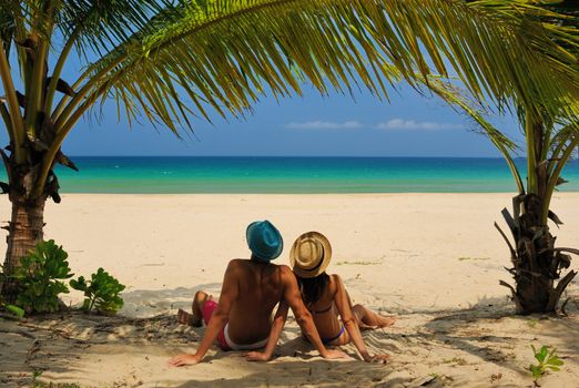 Couple on a tropical beach