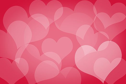 Valentine's day background with hearts