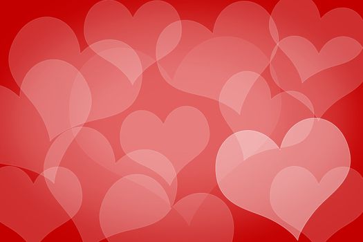 Valentine's day background with hearts