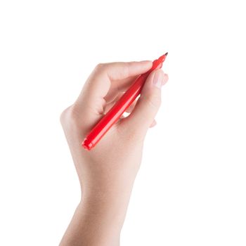 hand writing with marker isolated on white