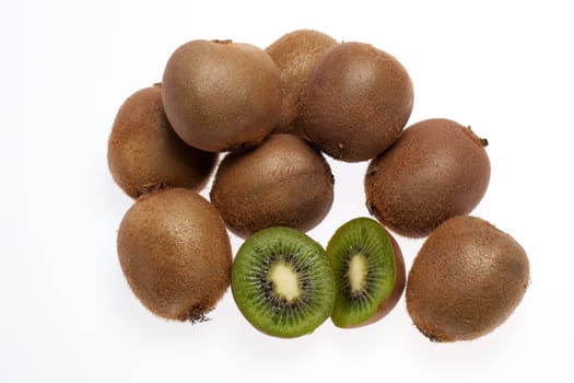 kiwi fruit isolated on white background 