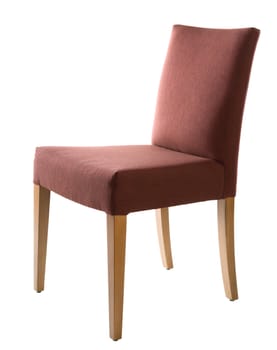 Brown chair isolated on white background
