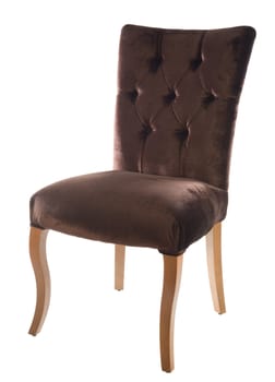Brown chair isolated on white background
