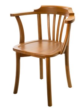 Wooden chair isolated on white background