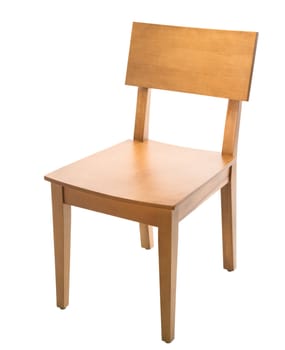 Wooden chair isolated on white background