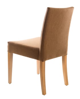 Brown chair isolated on white background