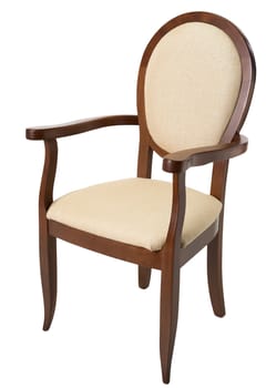 Brown chair isolated on white background
