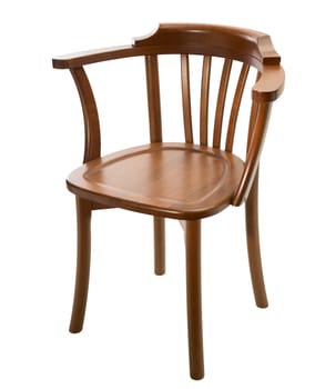 Wooden chair isolated on white background