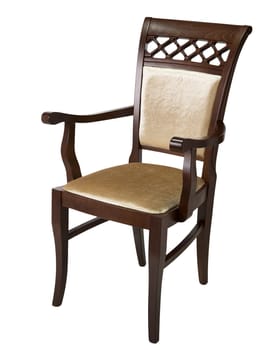 Brown chair isolated on white background