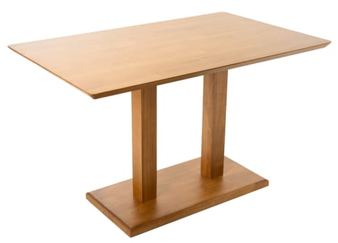 Wooden table isolated on white